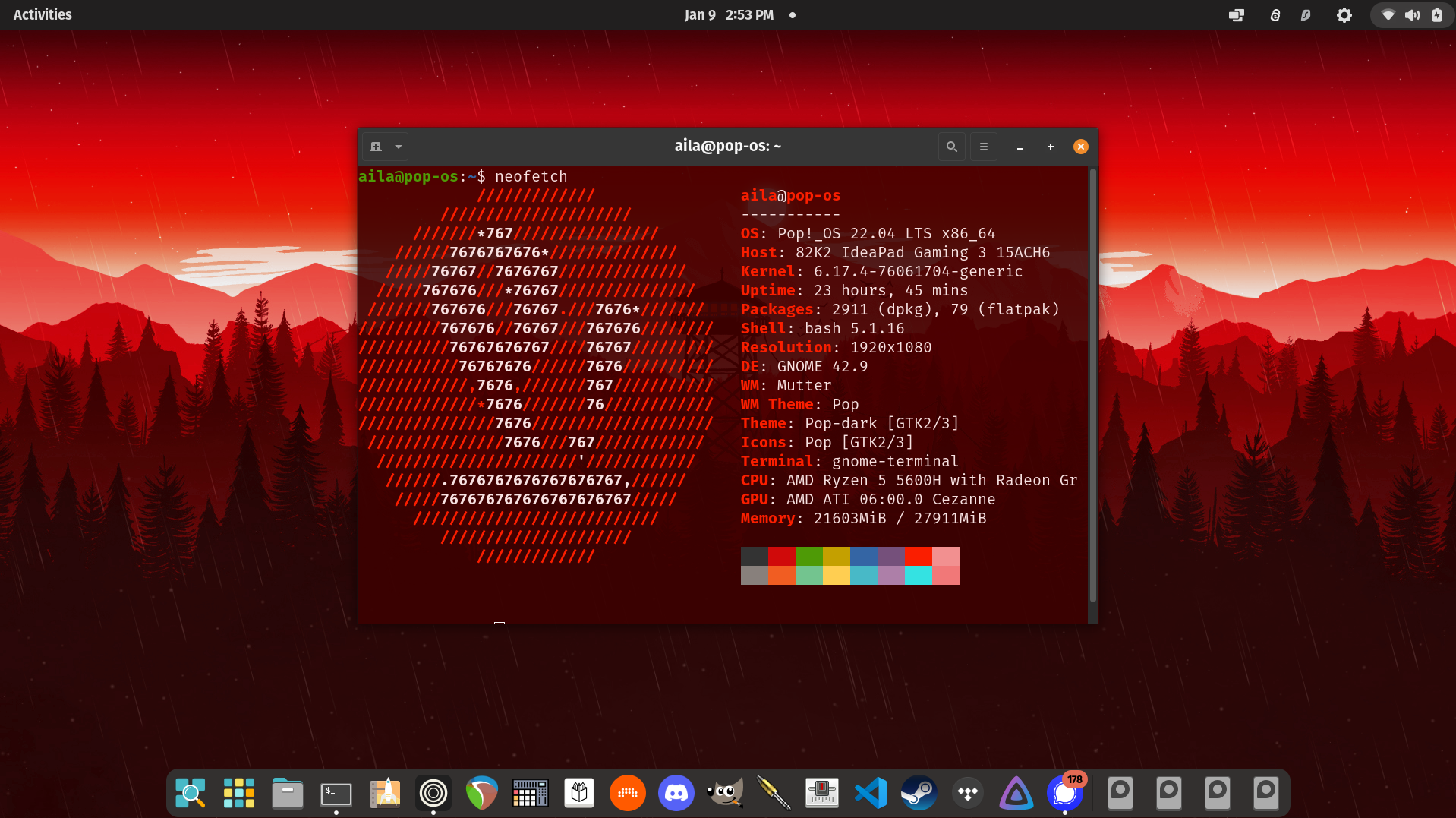Reaper DAW running on Linux
